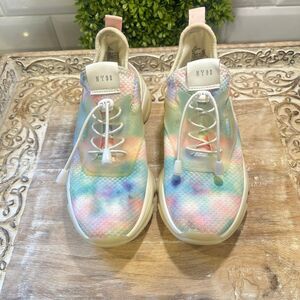 Steve Madden Womens Myles Multi Workout Running Shoes Size 9.5 Medium Tie Dye